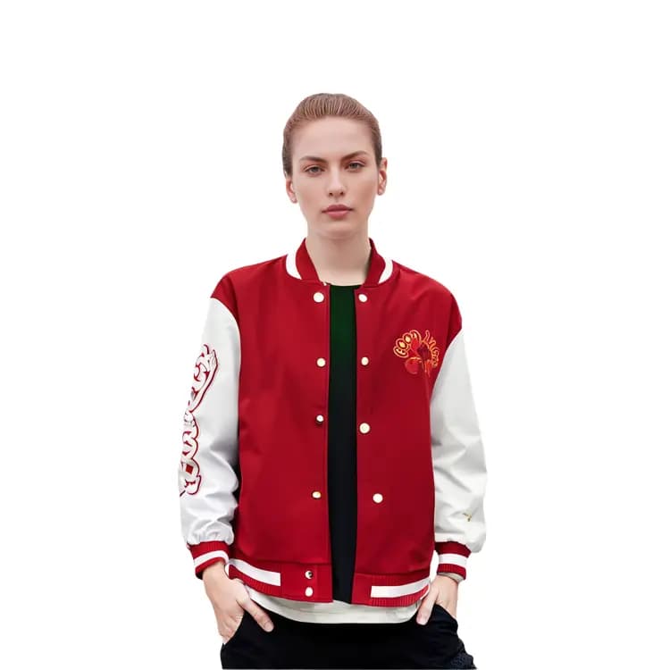 Anta Sports Life Collection Baseball Jacket Women's Rich Red 4