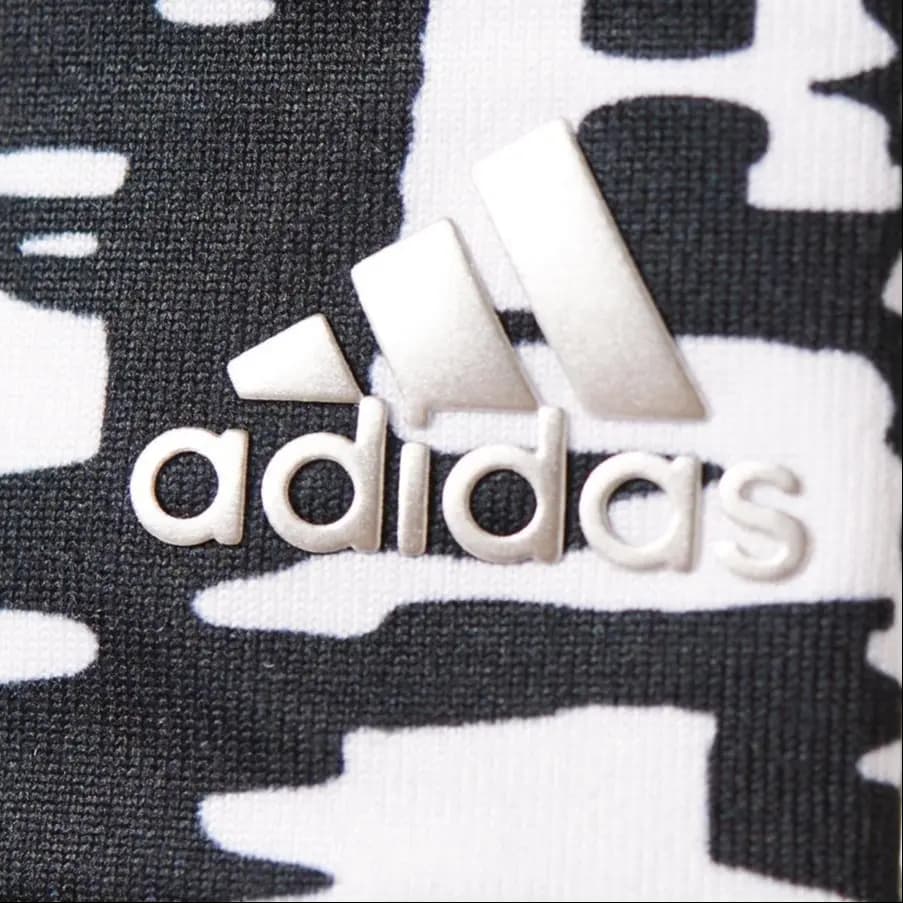 adidas All-Over Print Elastic Waist Tight Leggings Women's Black 5