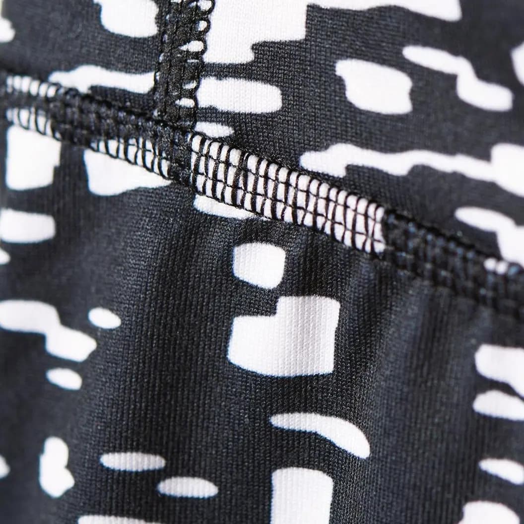 adidas All-Over Print Elastic Waist Tight Leggings Women's Black 6