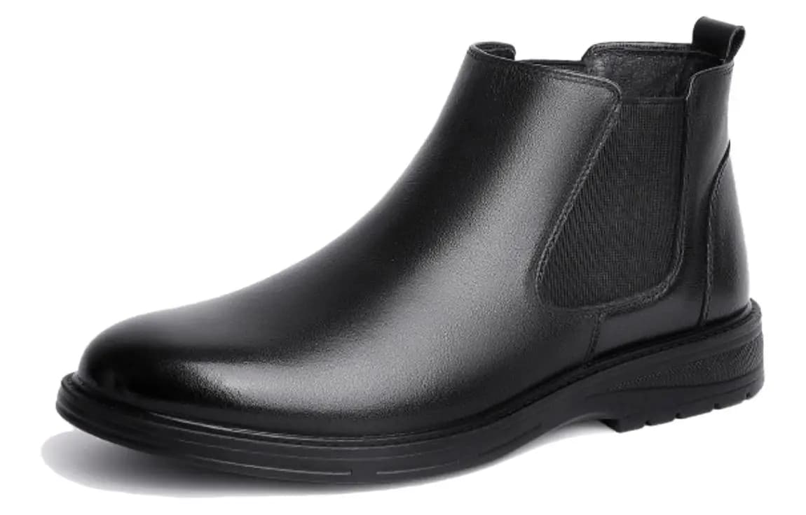 AOKANG Chelsea Boots 3sm Kişi Qara