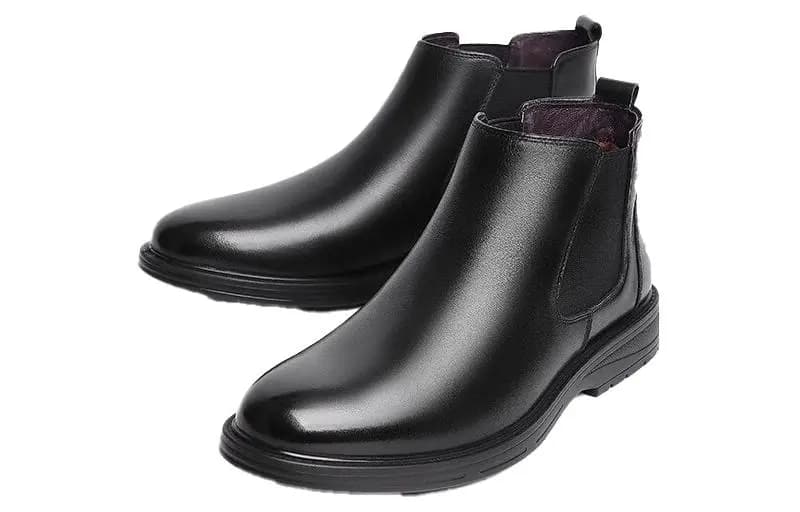 AOKANG Chelsea Boots 3sm Kişi Qara 3