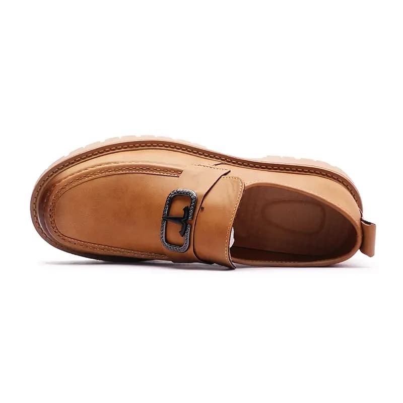 V ZERO FIVE Casual Shoes Men's Yellow Brown 4
