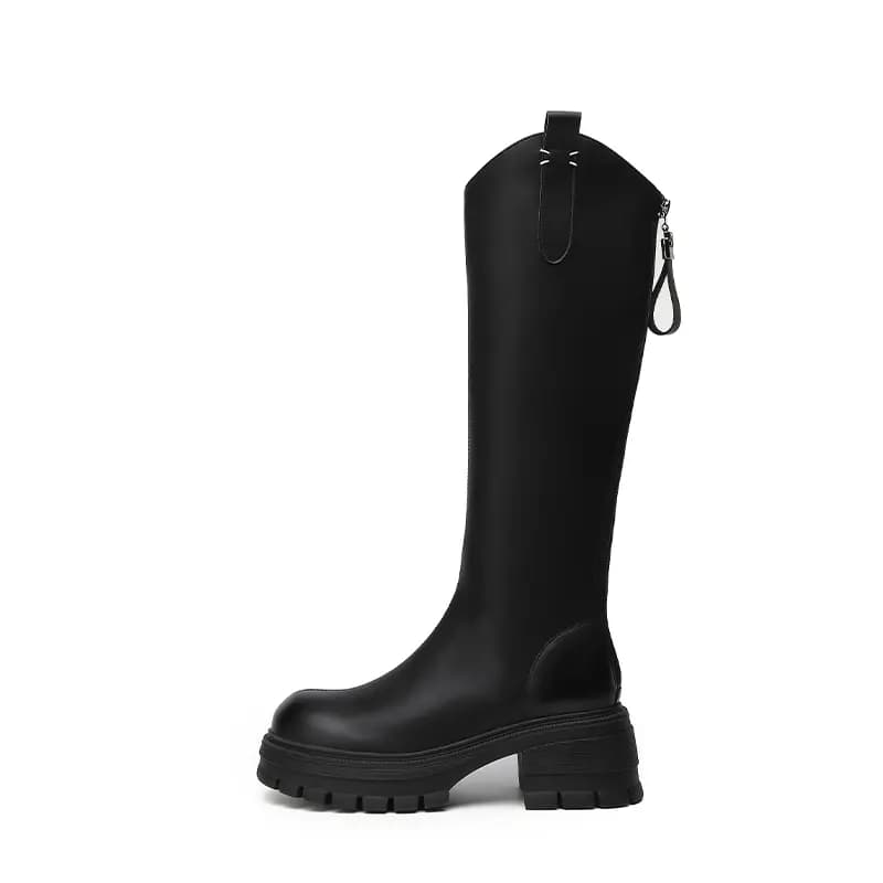 DAPHNE PU Qadın Uzunboğaz Çəkməsi 6.5sm