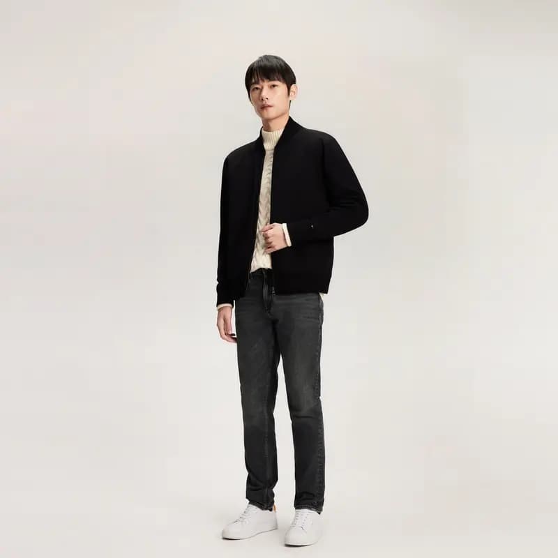 Tommy Hilfiger Kişi Kardigan Qara 5
