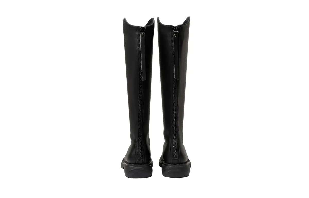 HLA PU Simple Elegant High Boots 3.5cm Women's 13
