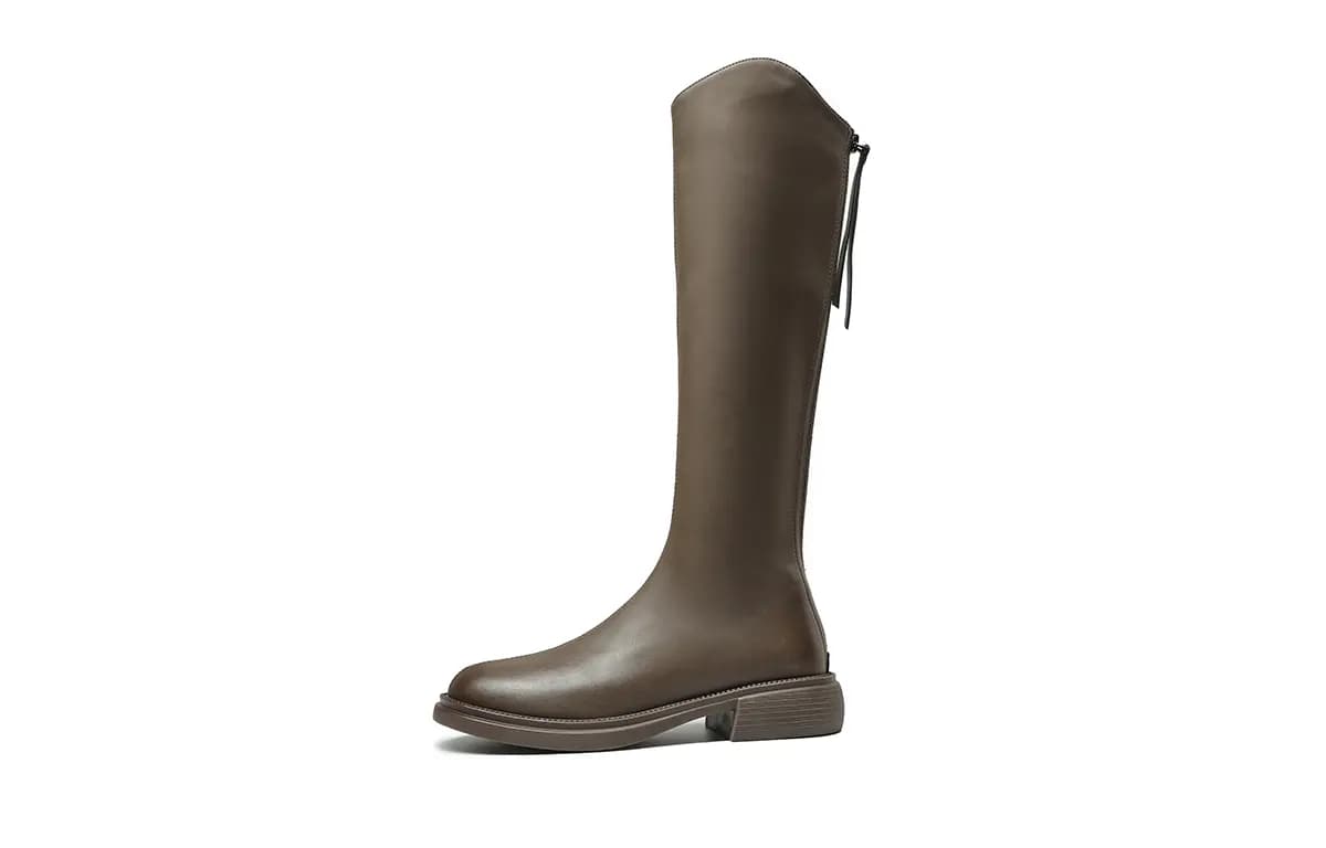 HLA PU Simple Elegant High Boots 3.5cm Women's