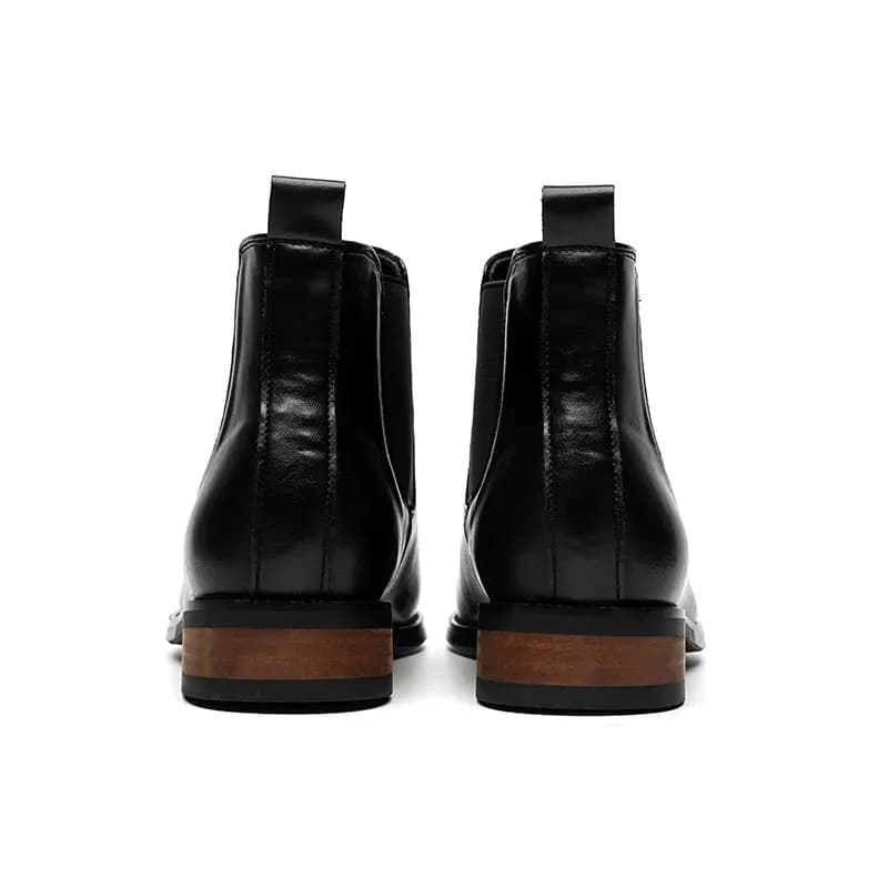 KAQIDI Microfiber Leather London Style Fashion Simple Short-Cut Chelsea Boots Men's 5