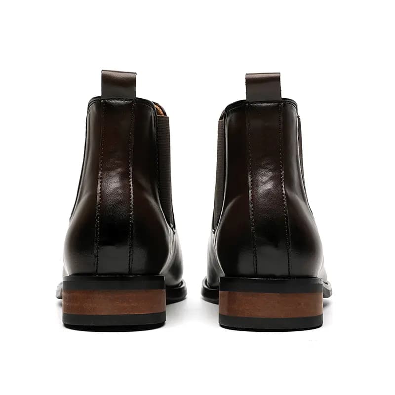KAQIDI Microfiber Leather London Style Fashion Simple Short-Cut Chelsea Boots Men's 13