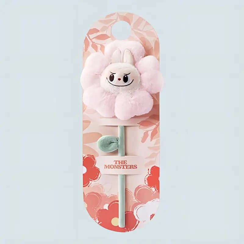 POP MART LABUBU Flower Fairy Collection Pink Dolls Plush Doll 40cm High 3