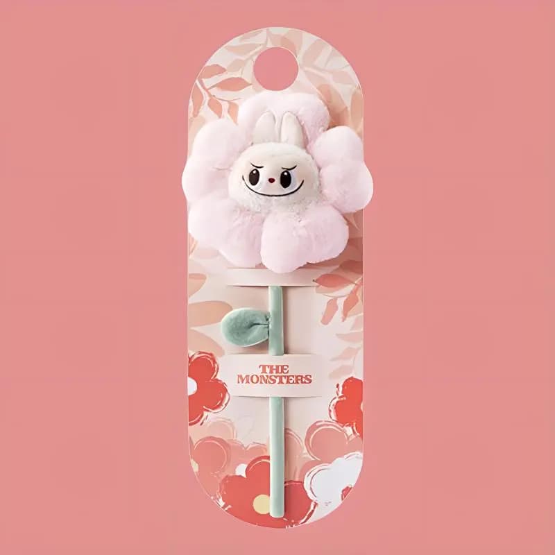 POP MART LABUBU Flower Fairy Collection Pink Dolls Plush Doll 40cm High 2
