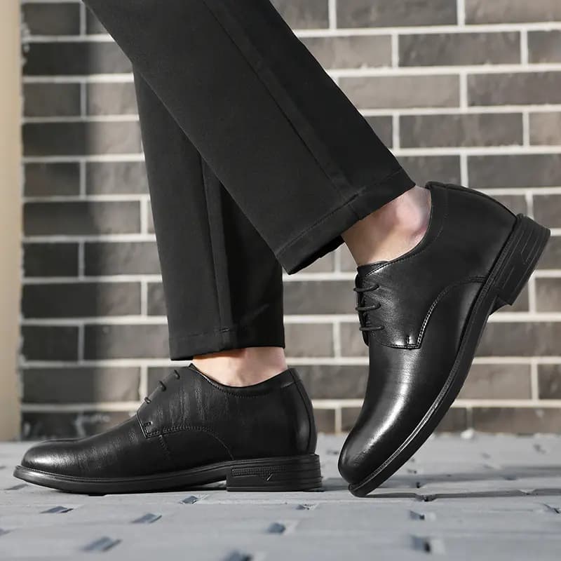 HLA Comfort Versatile Business Dress Shoes Men's Black 25