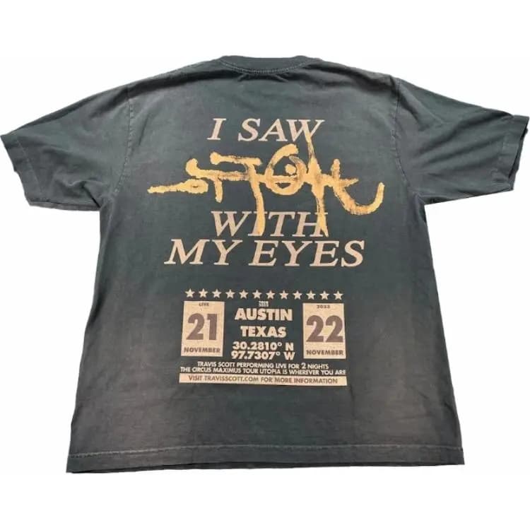 Travis Scott Printli Kişi Köynəyi Qəhvəyi 7