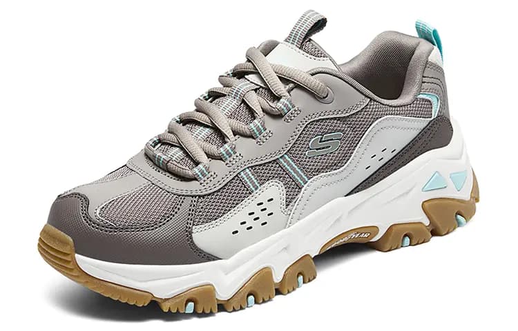 Skechers D'LITES Hiker Outdoor Shoes Women's Low-Top Gray Brown 3
