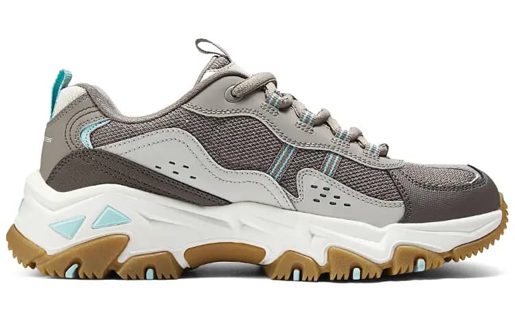 Skechers D'LITES Hiker Outdoor Shoes Women's Low-Top Gray Brown 2
