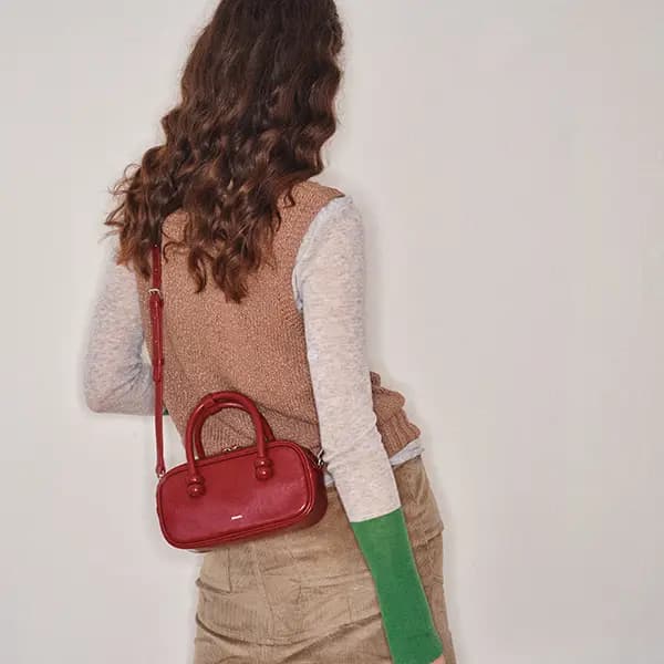 MUVA Cow Leather Fall Winter Fashion Versatile Genuine Leather Crossbody Handbag Small Women's 4