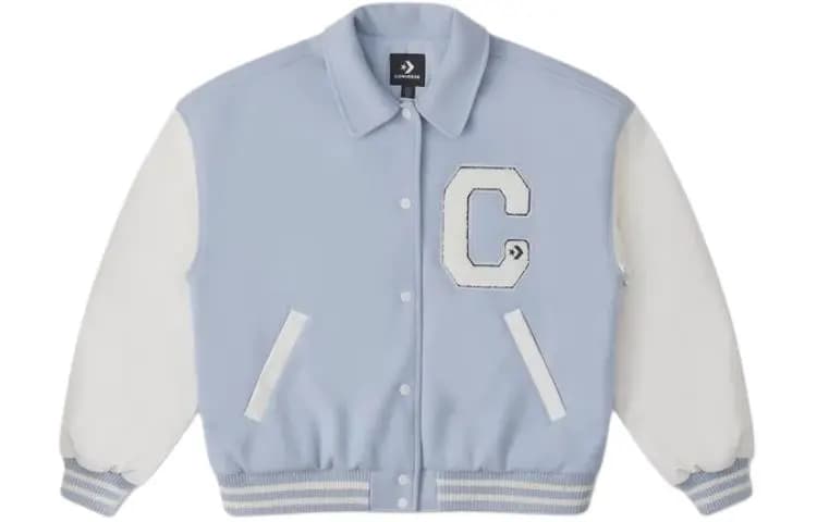Converse Baseball Jacket Qadın Açıq Mavi