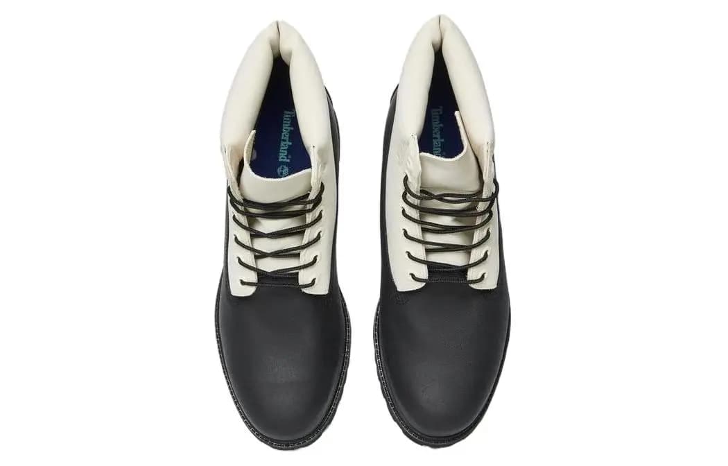 Timberland Premium 6 Inch Waterproof Çəkmə Ağ/Qara 4