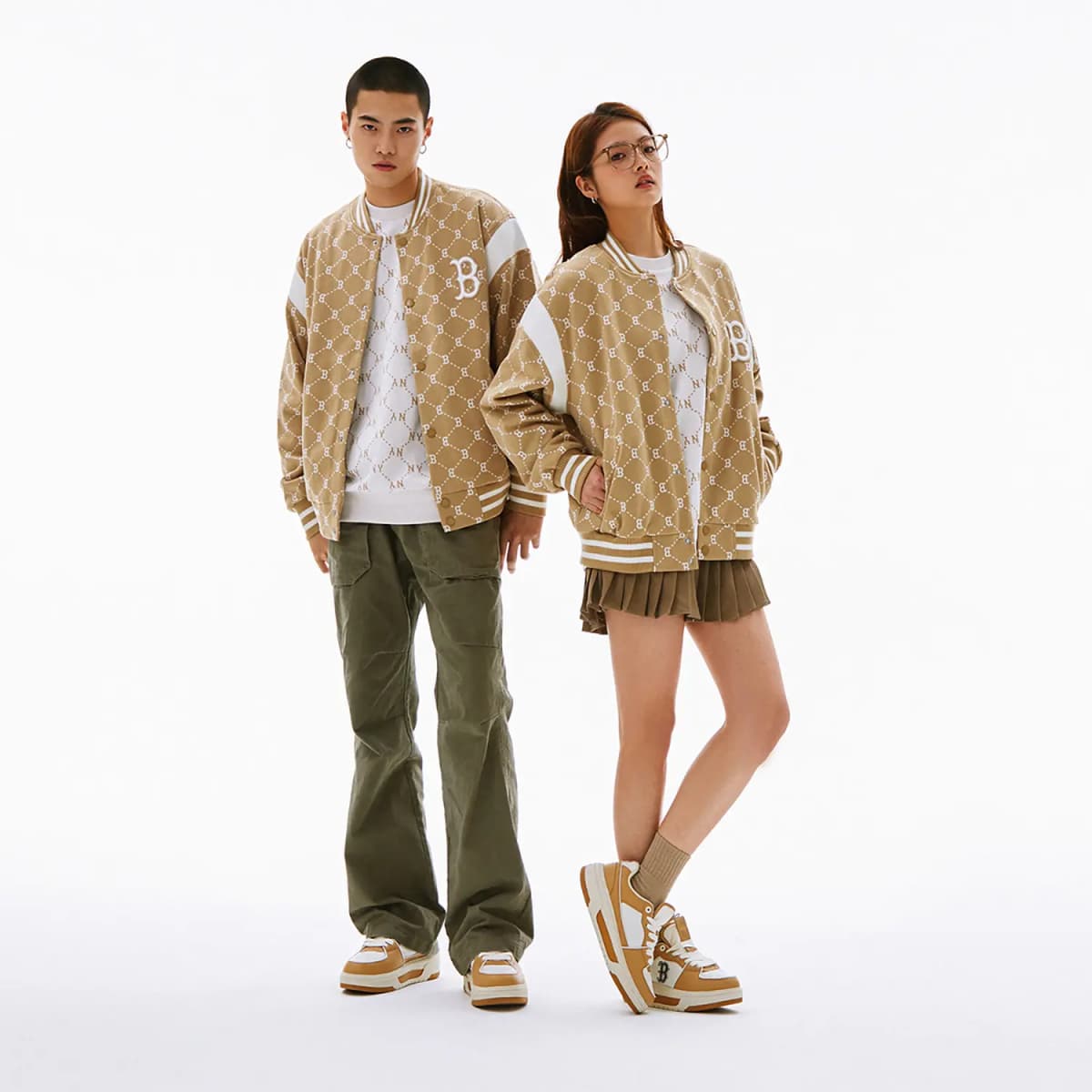 MLB SS24 Baseball Gödəkçəsi Unisex Açıq Dəvə Rəngi 6