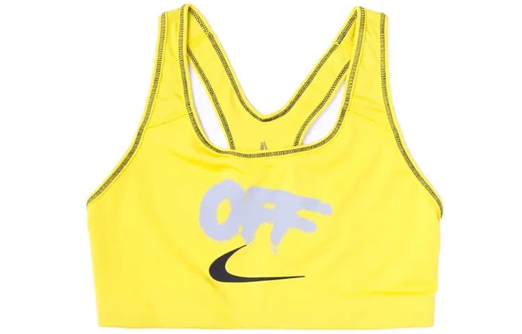 Nike Dri-FIT x OFF-WHITE Qadın İdman Büstqalteri Sarı