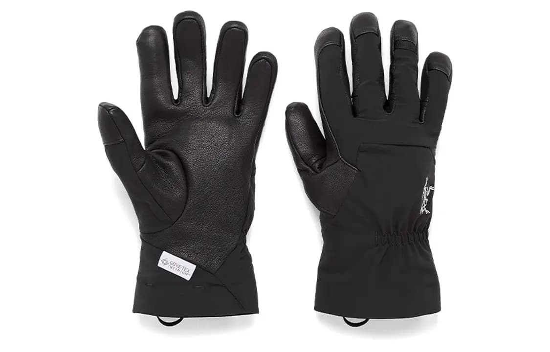 Arcteryx Goatskin Knit Gloves Unisex Black