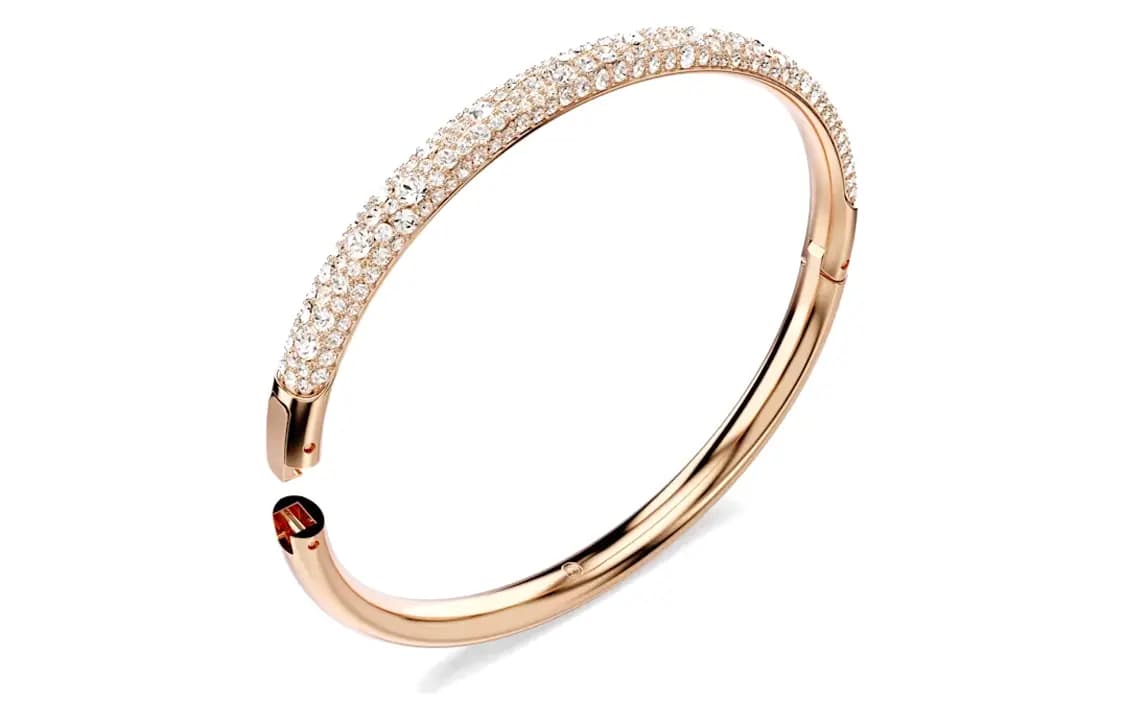 Swarovski Kristal Bilərzik Çəhrayı Qızılı 3