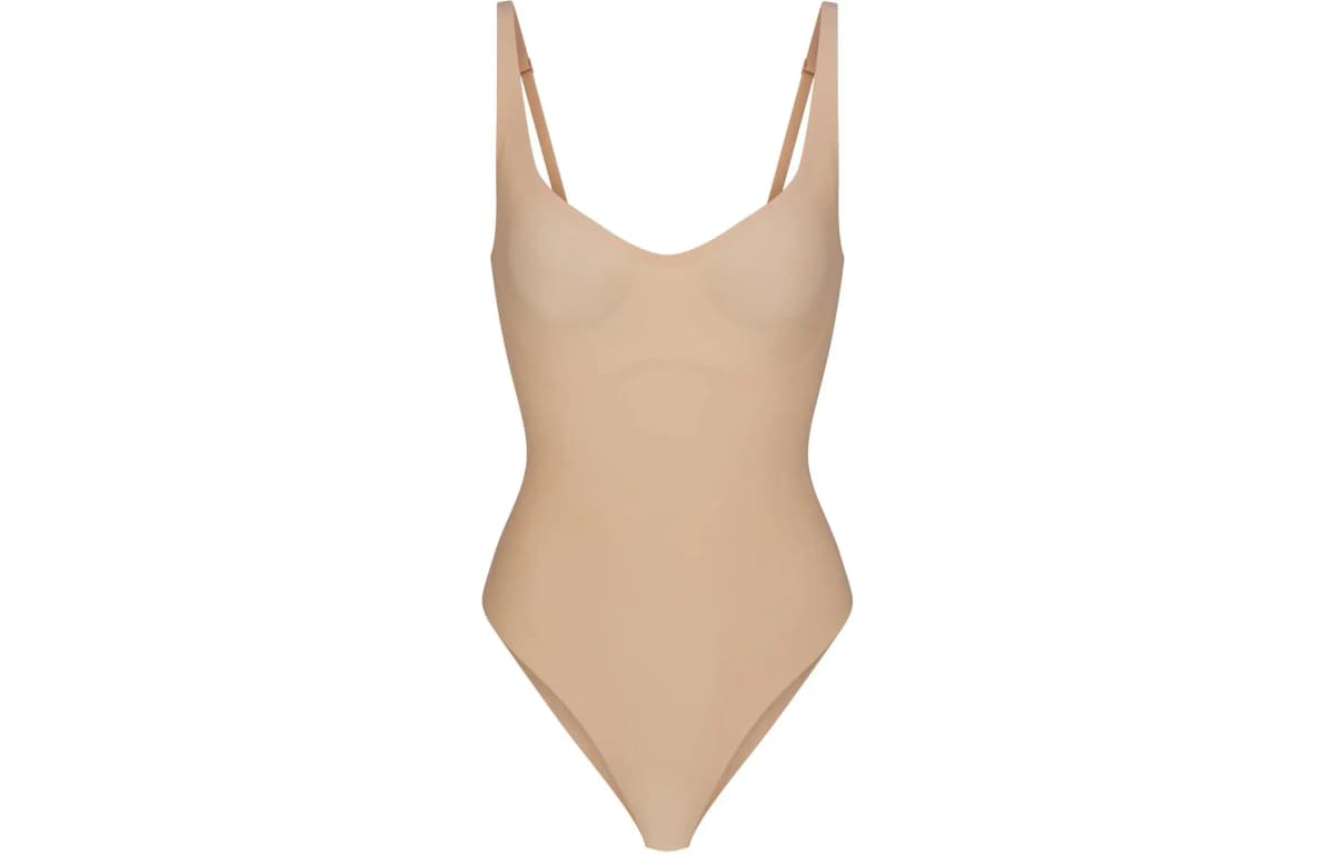 Skims Swim Scoop Neck Qadın Çimərlik Geyimi Cocoa
