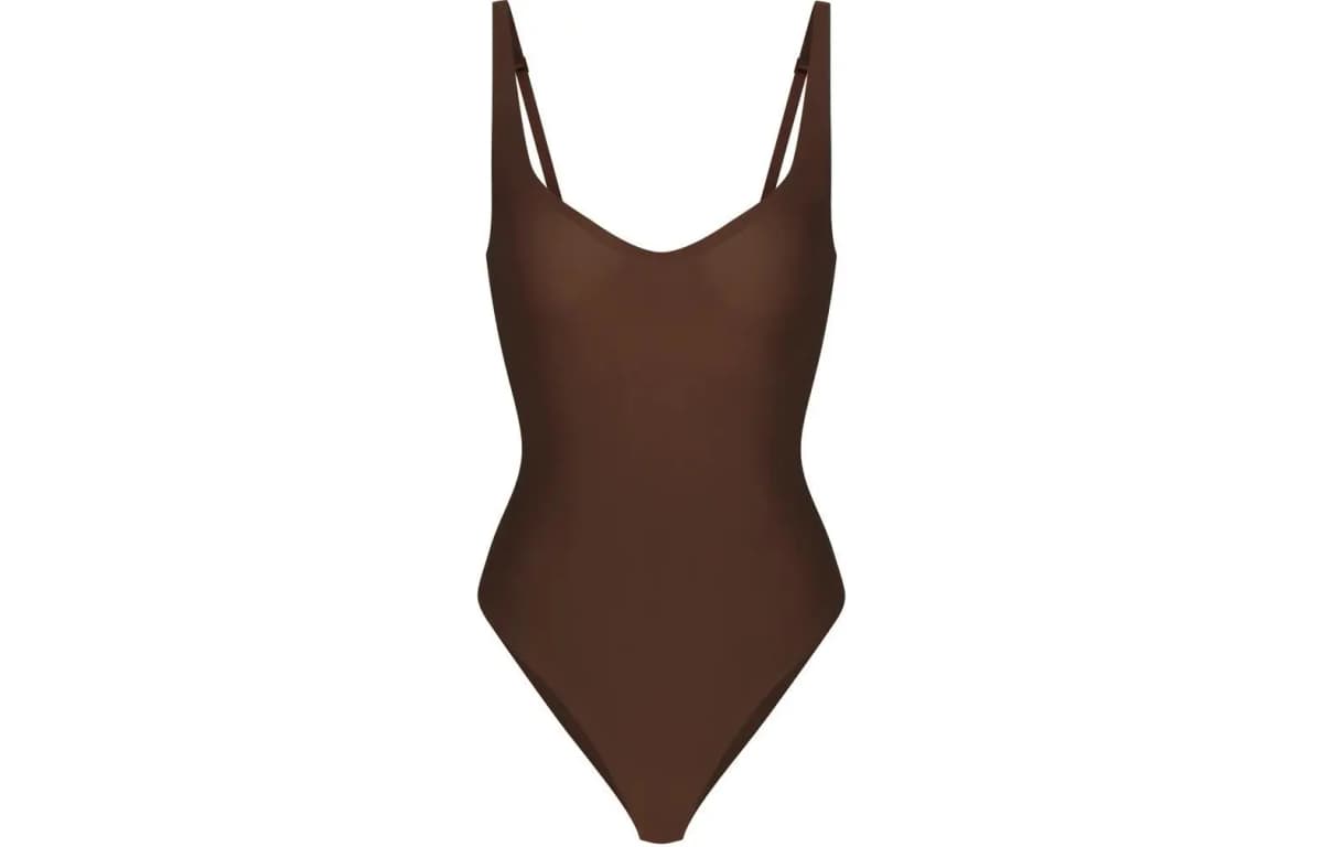 Skims Swim Scoop Neck One Piece Cocoa 5