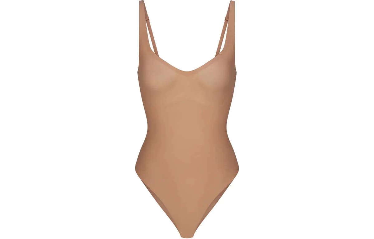 Skims Swim Scoop Neck One Piece Cocoa 3