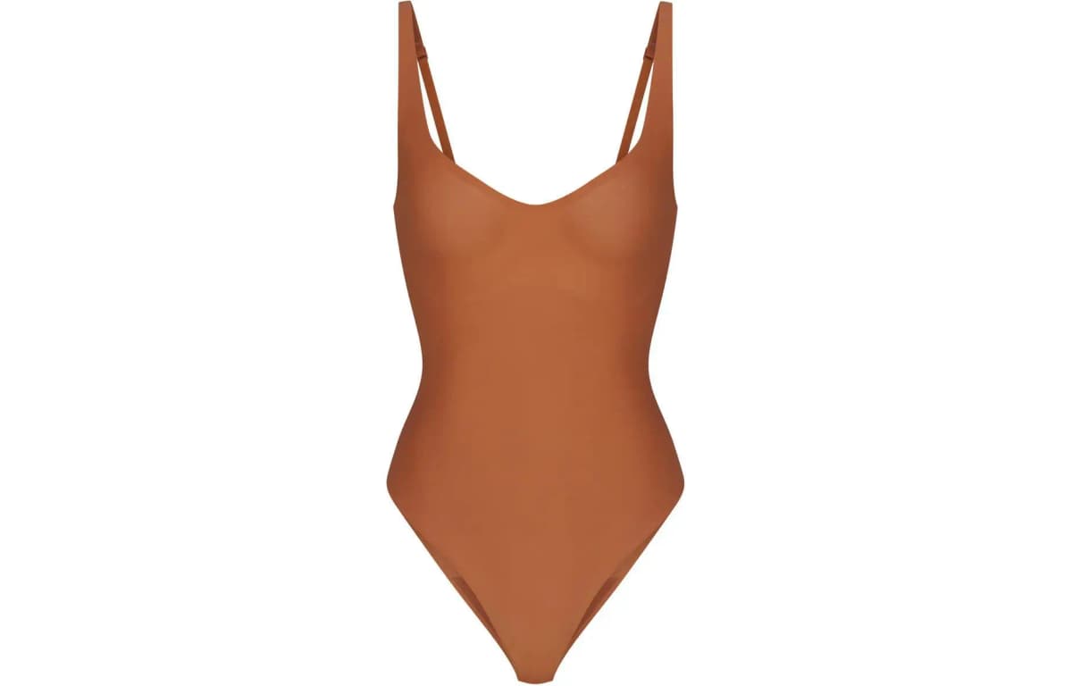 Skims Swim Scoop Neck One Piece Cocoa 4