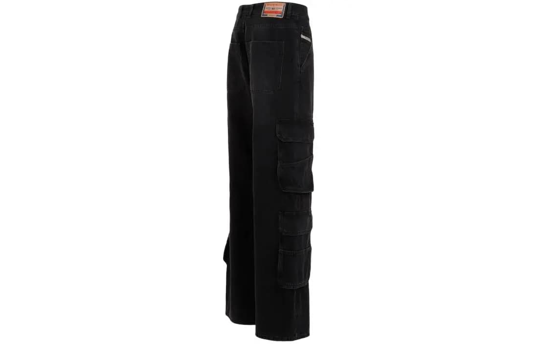 DIESEL Logo Patch Wide-Leg Cargo Şalvar 3