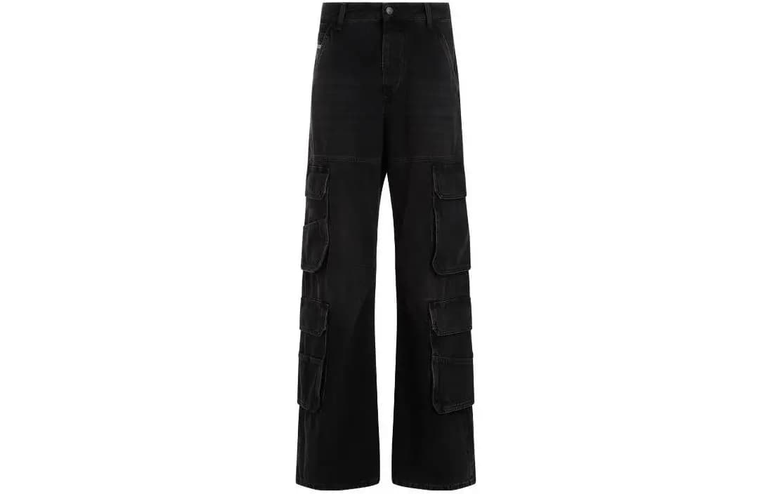 DIESEL Logo Patch Wide-Leg Cargo Şalvar