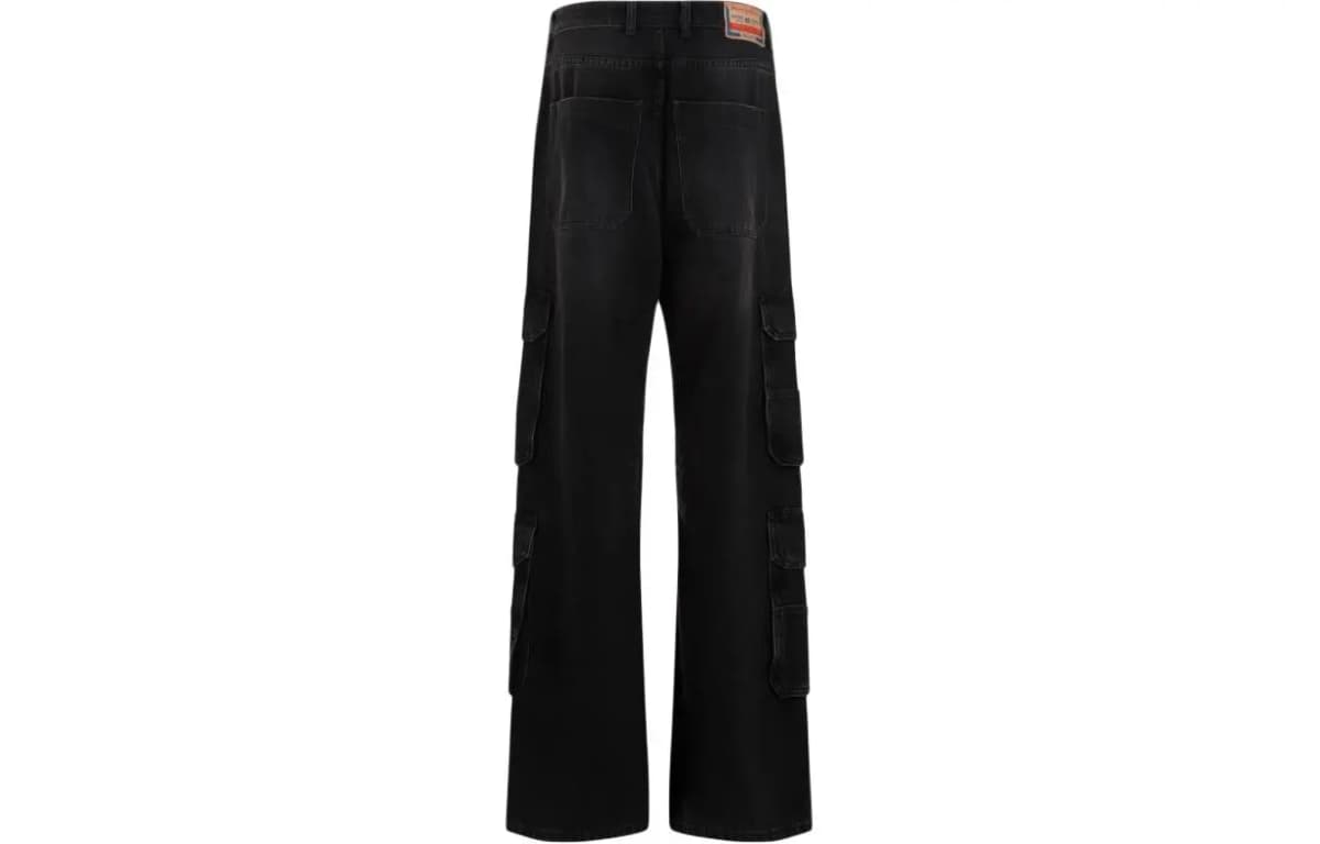 DIESEL Logo Patch Wide-Leg Cargo Şalvar 2