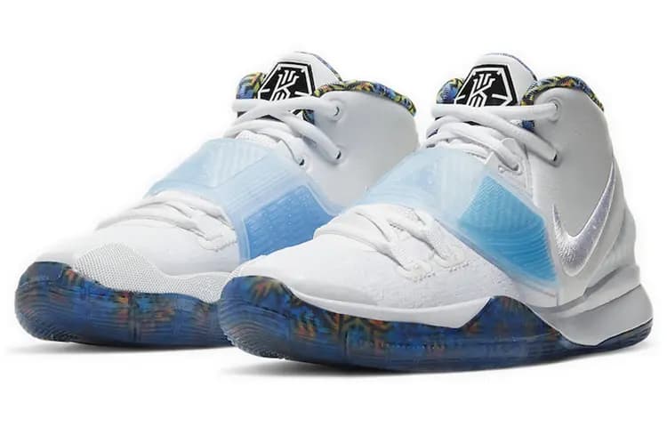 Nike Kyrie 6 White Sapphire Crimson GS 3