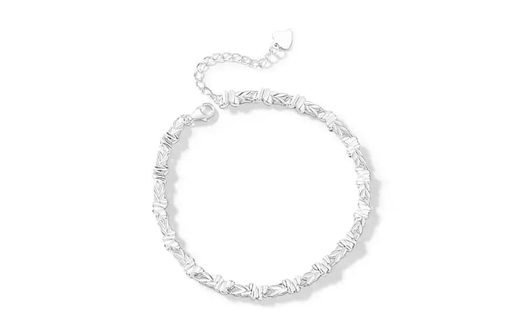 DAISY BEAUTY Niche Design Commute Simple Butterfly 999 Pure Silver Bracelet Women's