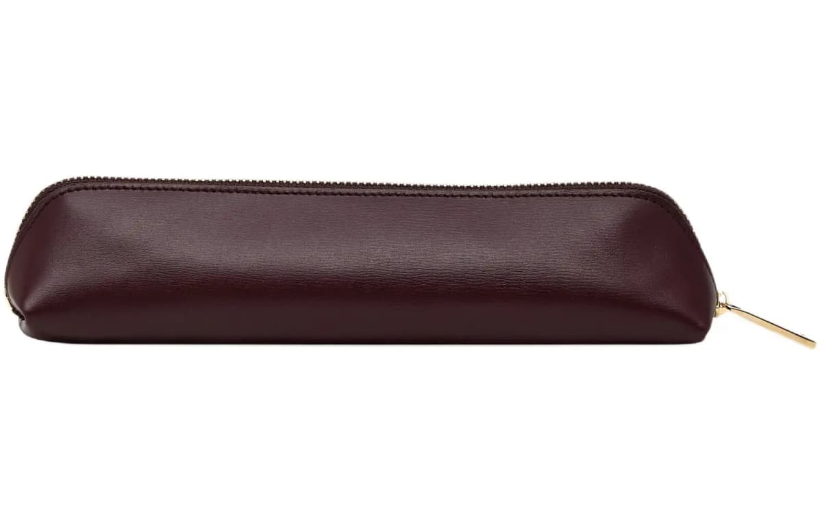 FERRAGAMO Logo Dəri Səyahət Çantası Kişi Qara/Barolo 3