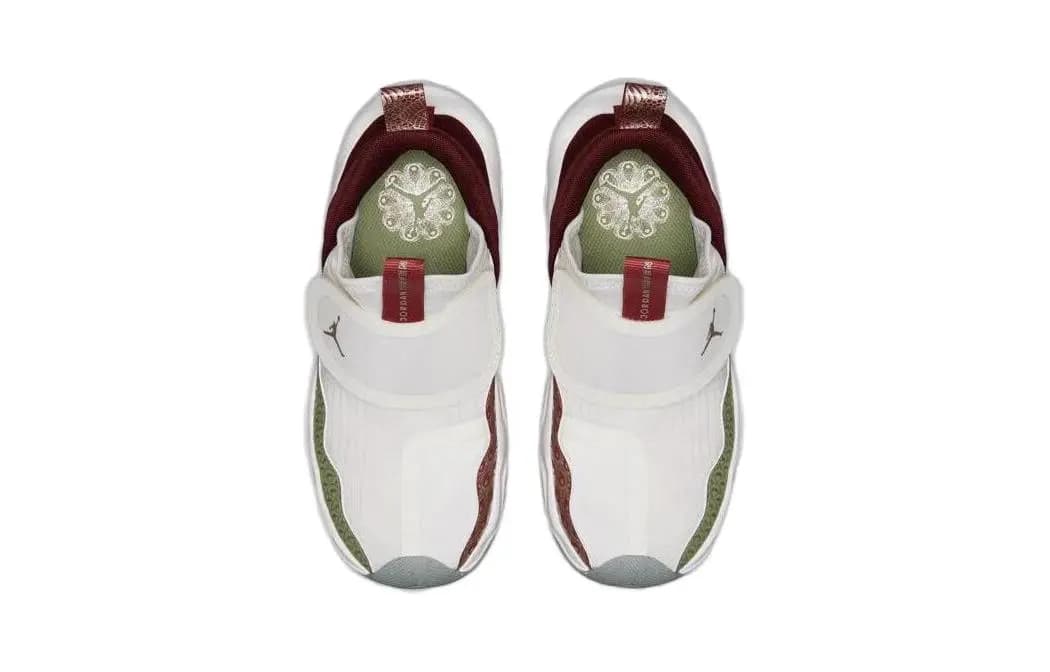 Jordan 23/7 CNY Low Top Children's Basketball Shoes White Red Green Children Aged 3 7 Years Old 4