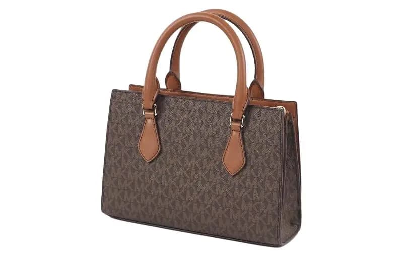 MICHAEL KORS Canvas One Shoulder Handbag, Crossbody Bag Trumpets Women's Brown 3