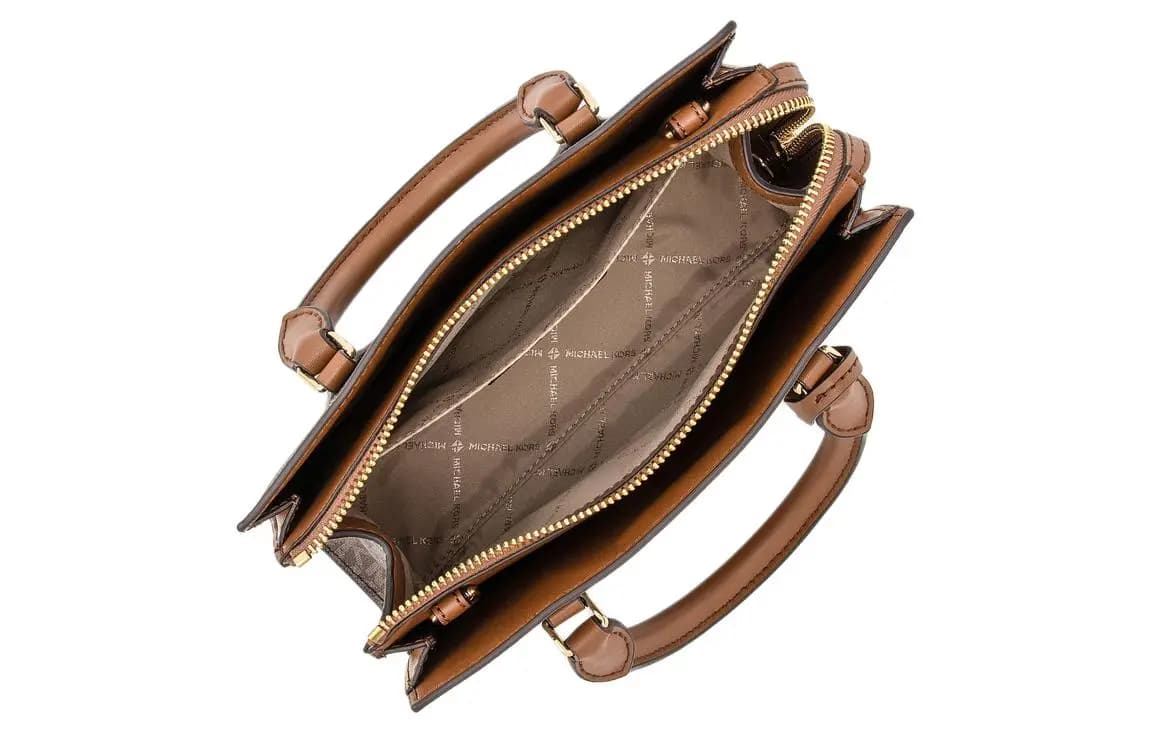 MICHAEL KORS Canvas One Shoulder Handbag, Crossbody Bag Trumpets Women's Brown 5