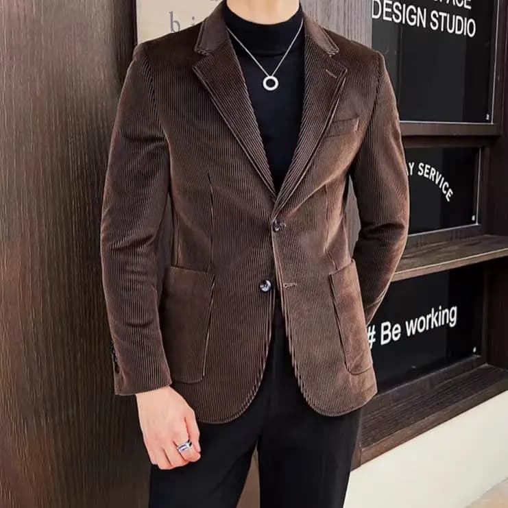 JOHNHOLLIS Corduroy Unisex Pencək 13