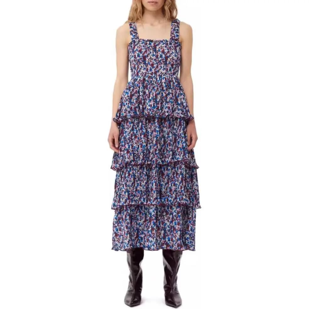 GANNI Pleated Georgette Midi Don 2