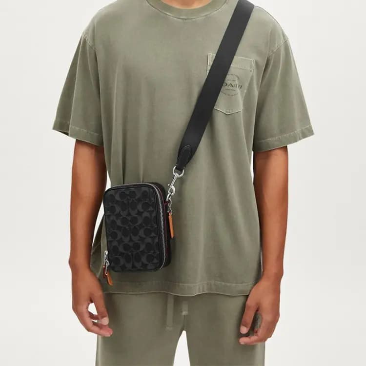 COACH Stanton Çiyin Çantası Unisex Qara 5