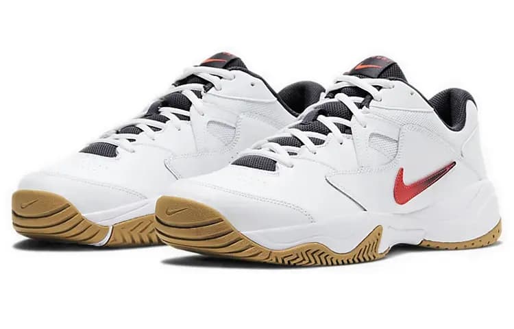 Nike Court Lite 2 Tennis Ayaqqabısı Unisex Ağ/Qırmızı 3