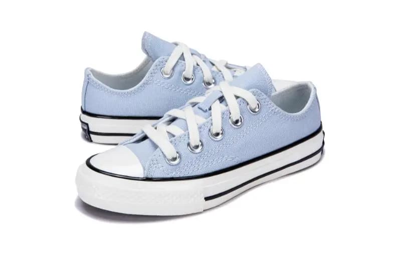 Converse Chuck 70 Low-Top Canvas Shoes Kids' Blue 4
