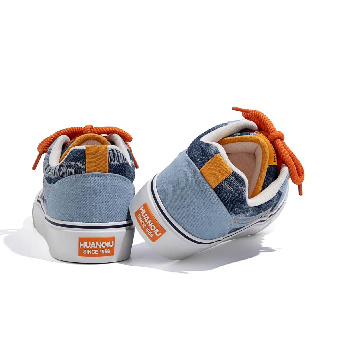 HUANQIU Year Of The Snake Unisex Kətan Ayaqqabı Denim Mavi 7