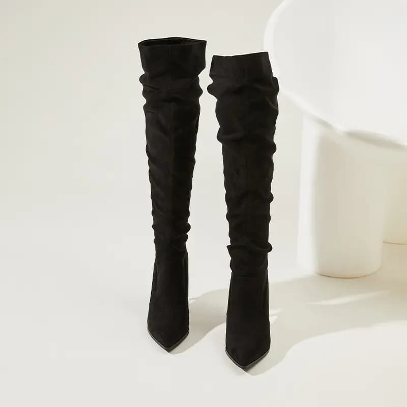 DAPHNE Fall In Love Knee high Boots 8.9cm Women's 11