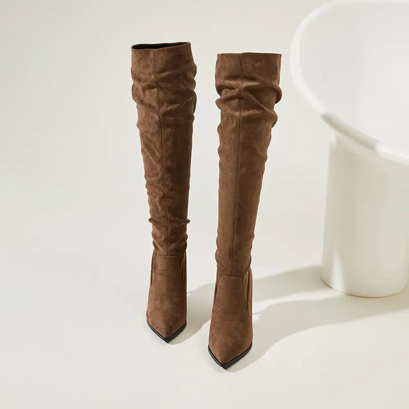DAPHNE Fall In Love Knee high Boots 8.9cm Women's 5
