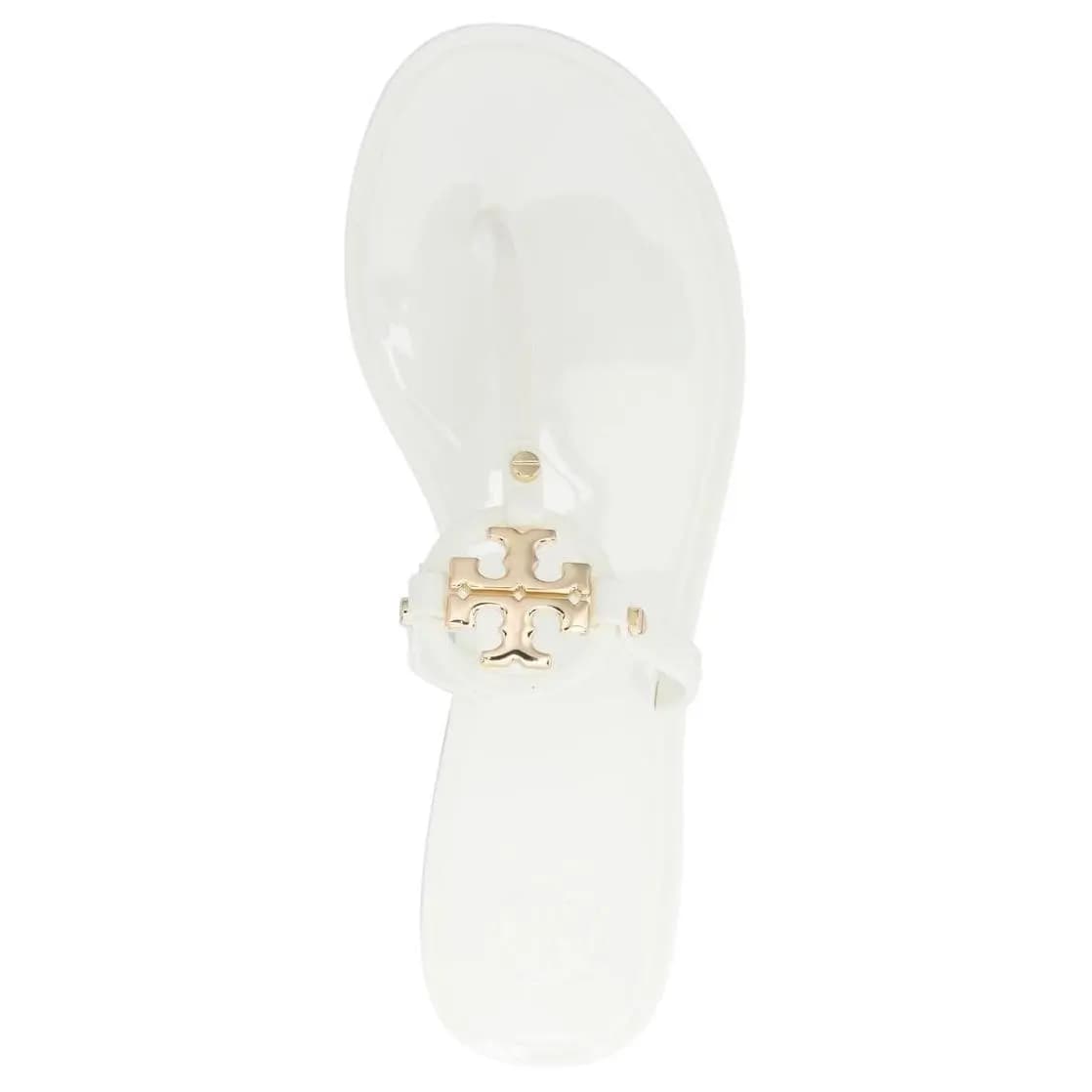 TORY BURCH Mini Miller Logo Plaque Slip On Sandals Women's 7