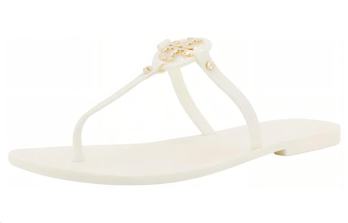 TORY BURCH Mini Miller Logo Plaque Slip On Sandals Women's 3