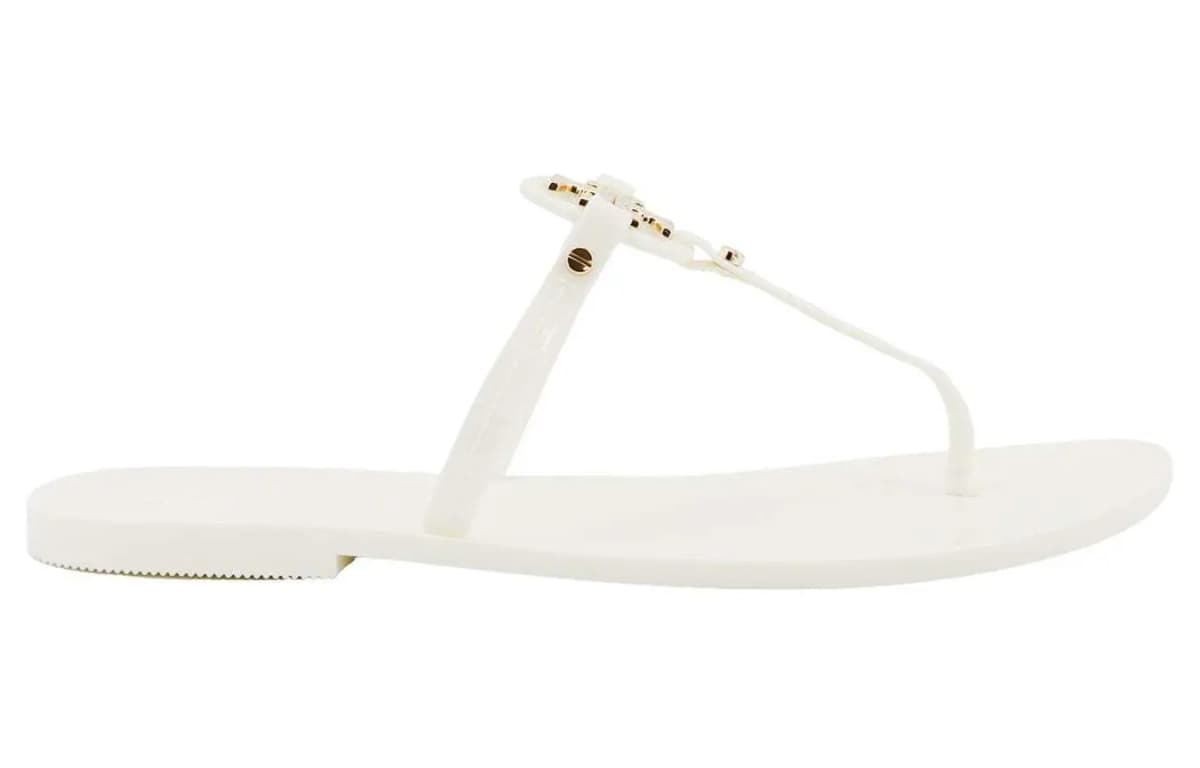 TORY BURCH Mini Miller Logo Plaque Slip On Sandals Women's 2