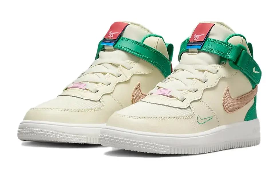 Nike Force 1 Mid EasyOn SE PS Coconut Milk Stadium Green 3